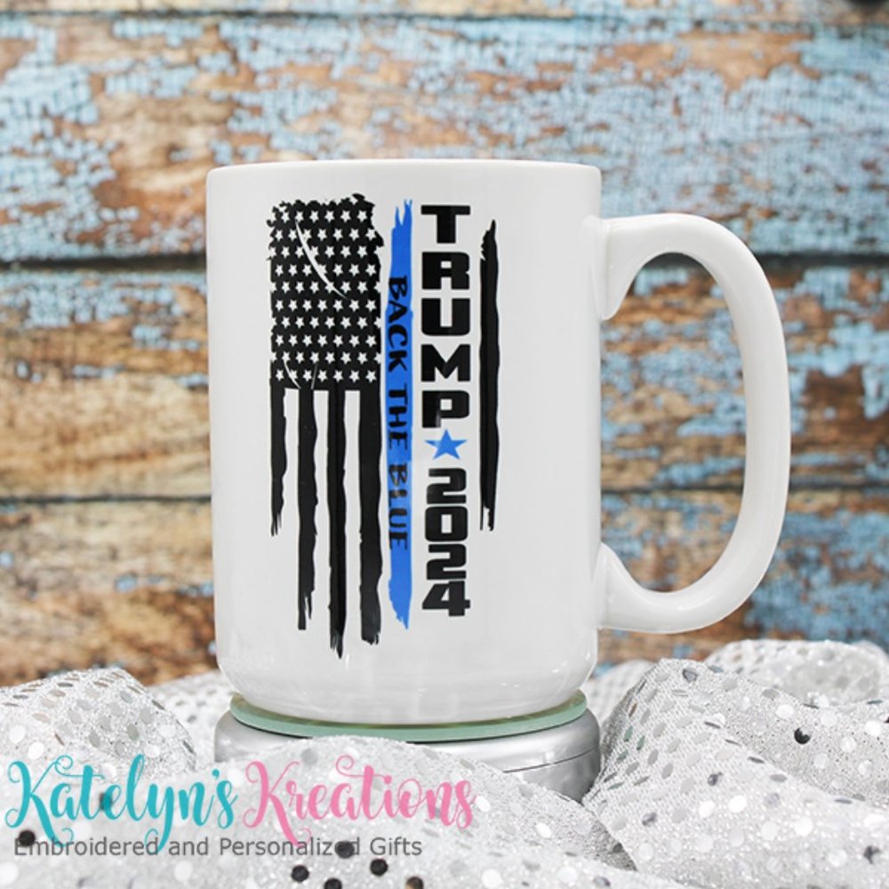 NEW Back the Blue Trump 2024 - 15oz Ceramic Coffee Mug RTS